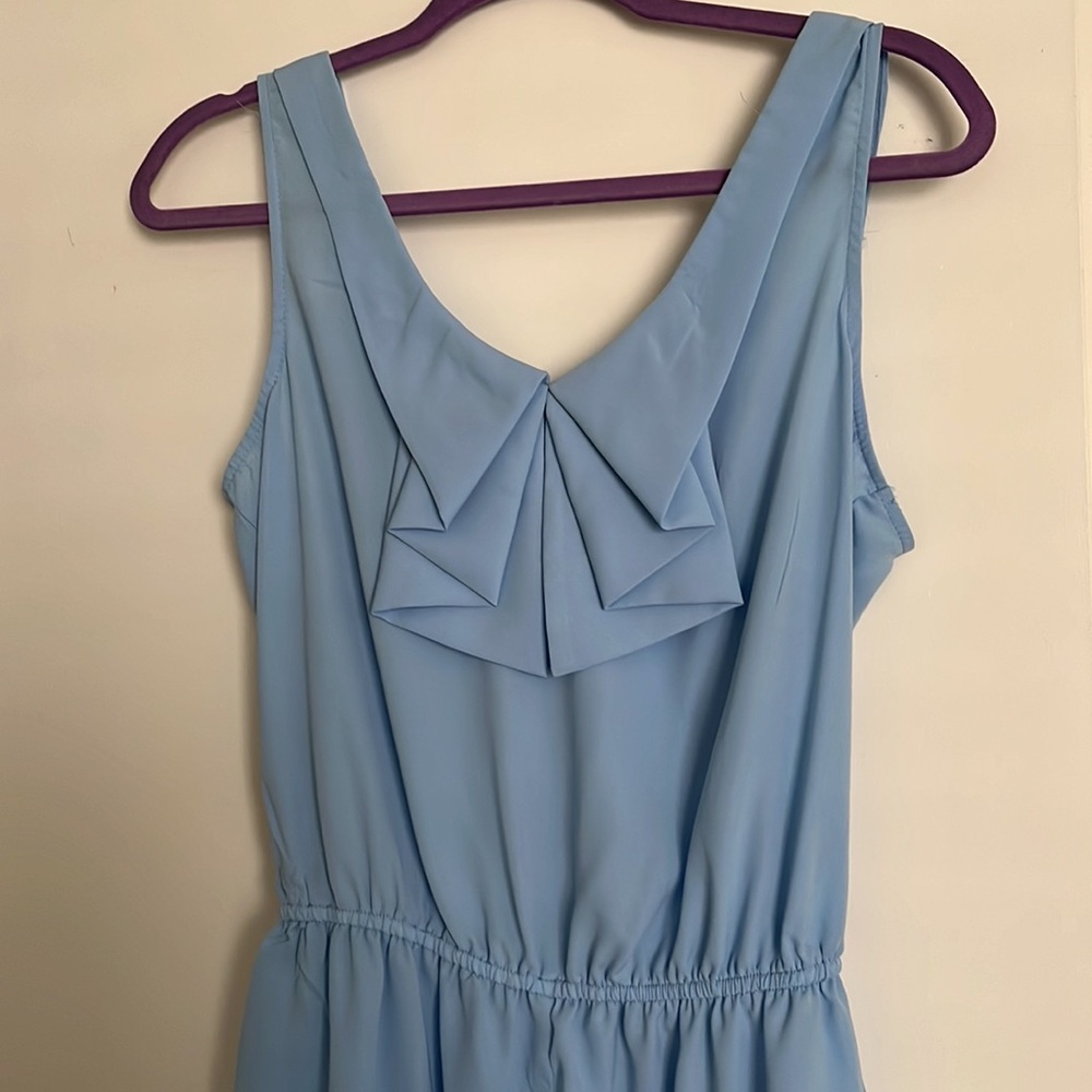 Light Blue Ruffle Romper - Picture 2 of 5